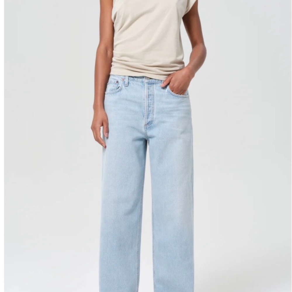Agolde low slung baggy jeans in spark
